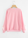 Chic loose fit tie sleeve pullover sweater