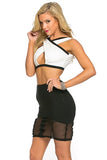 cross front keyhole fashion crop top
