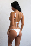 “Lily” lace trim piece 2 piece bikini swimsuit