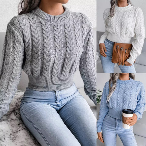 Ladies Comfy warm cable pullover sweater