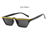 90s color flat top small vintage style sunglasses
