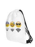 Emoji WiFi drawstring backpack