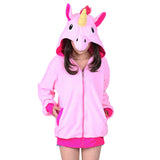 3D unicorn cartoon hoodie jacket