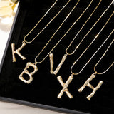 Vintage Initial name BFF gifts fashion necklace