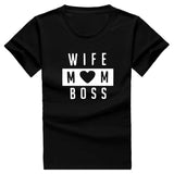 Wife mom Boss fashion tshirt