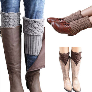 knitted boot cuff leg warmer