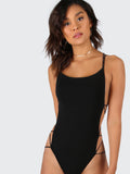 Strappy backless bodysuit top