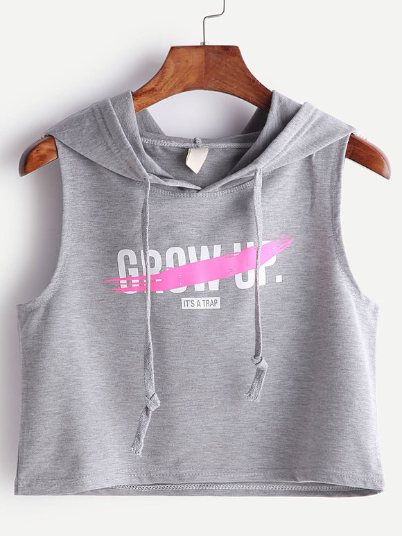 Don't Grow up it's a trap hoodie crop top