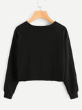 Brooklyn text pullover fashion crop sweater