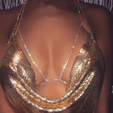 Sexy "deluxe" chain bra harness