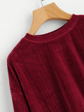 Velvet pullover retro sweater