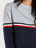 Casual boyfriend block fashion sweatshirt