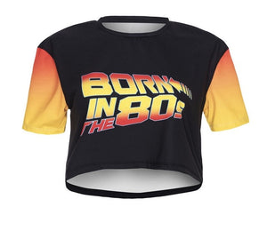 Born in the 80's fashion crop top