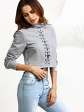 "wrapped up" turtle neck crop sweater top
