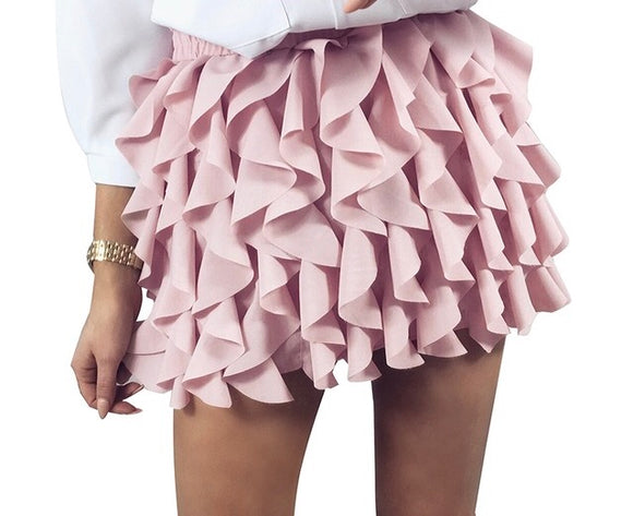 Salsa ruffle detail fashion mini skirt