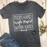 Ladies trendy funny moms text print loose fit tshirt