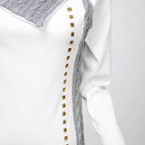 Trendy warm fold neck long sweater top
