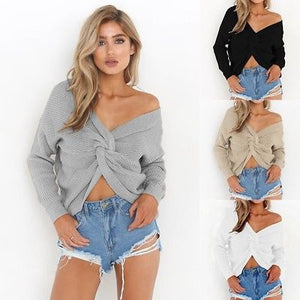 2 in 1 Style knot fashion oversize sweater top