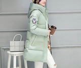 Women Warm Bubble detachable Hoodie long Winter Jacket