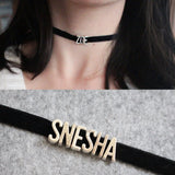 Custom name choker necklace
